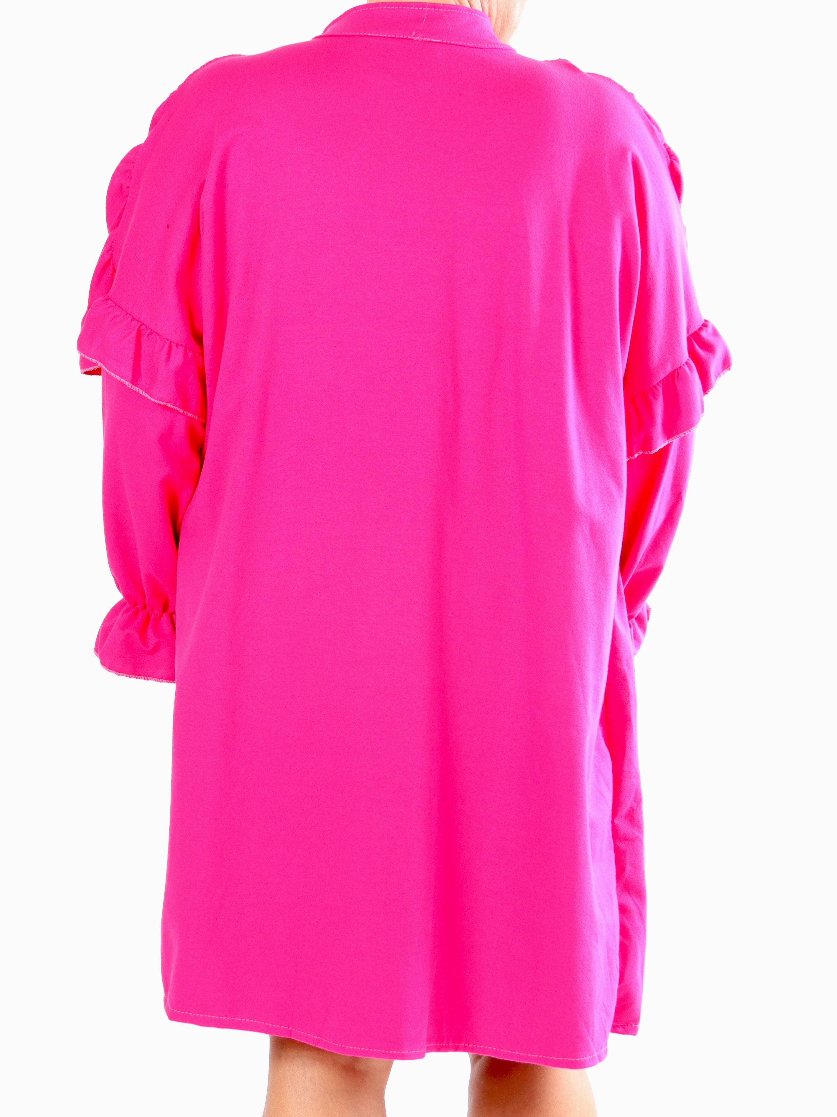 Monica Jersey - Plus size vardaglig joggingklänning med volanger